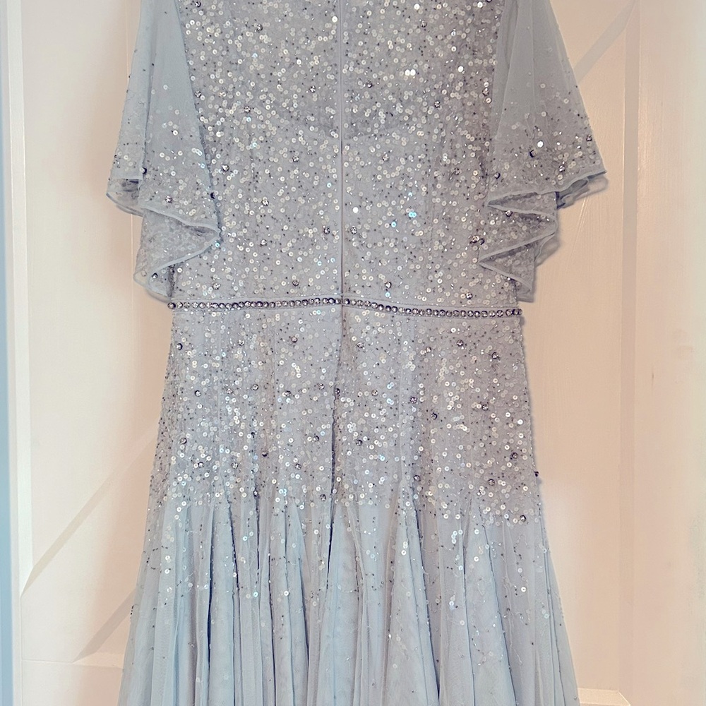 Mac Duggal Beaded Tea Length Gown